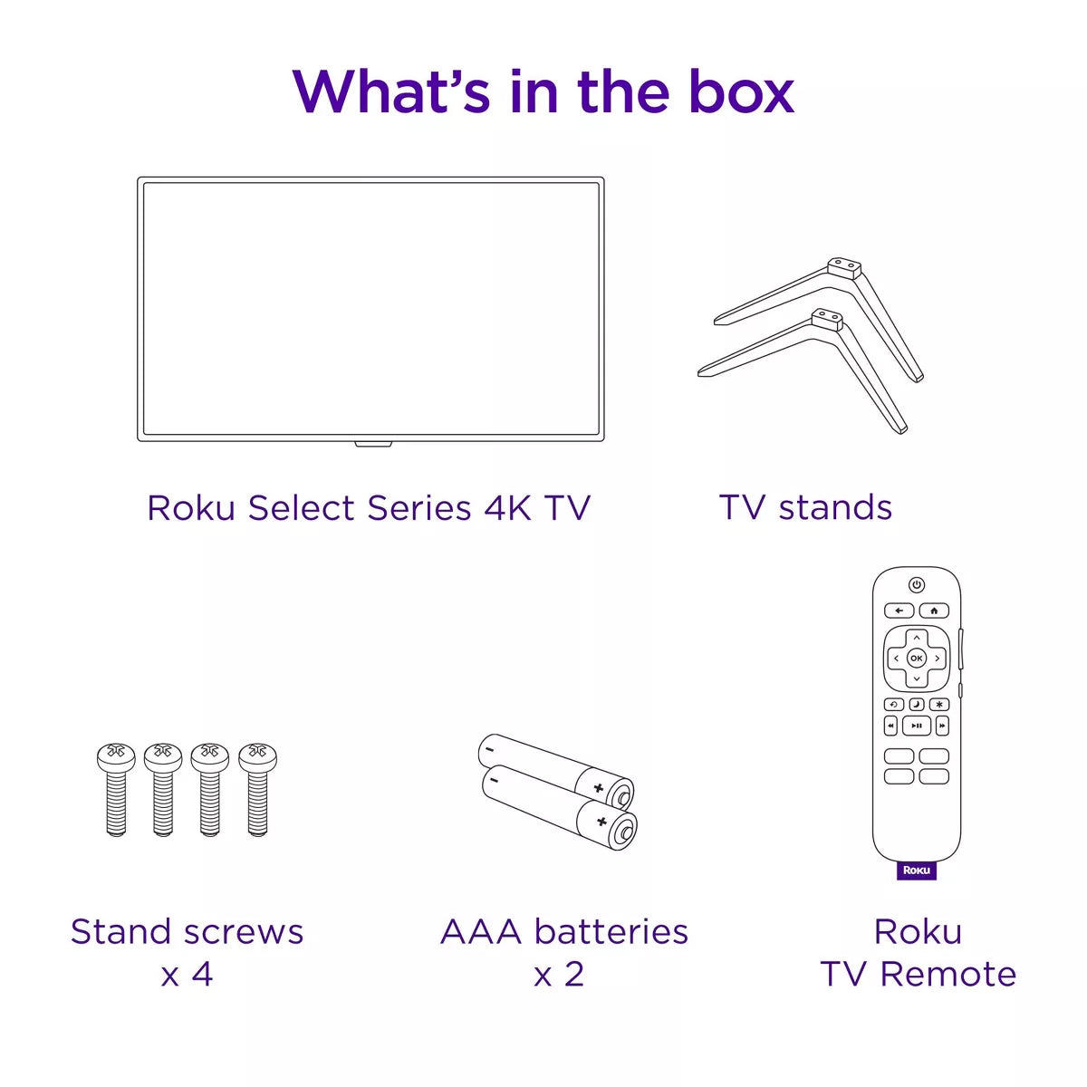 Roku 50" Select Series 4K HDR Smart Roku TV with Roku TV Remote