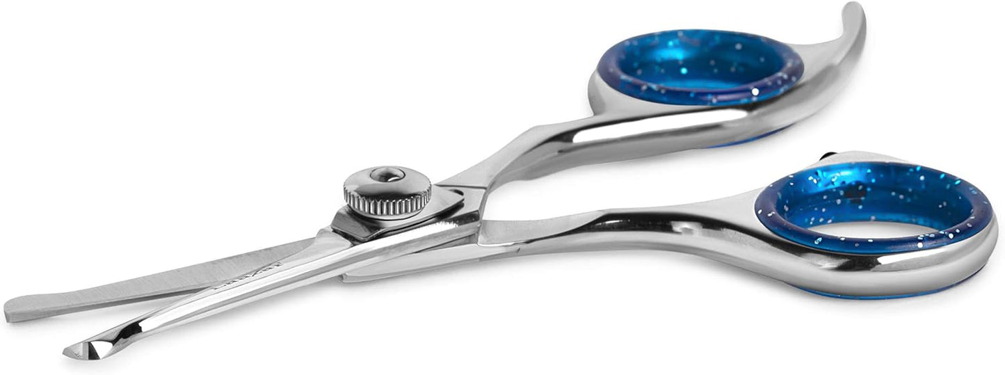 Straight Dog Grooming Scissors - Comfortable around the Eyes Cat & Dog Scissors | Blunt Dog Trimming Scissors| Premium Stainless Steel | Grooming Scissors for Dogs - Dog Hair Scissors