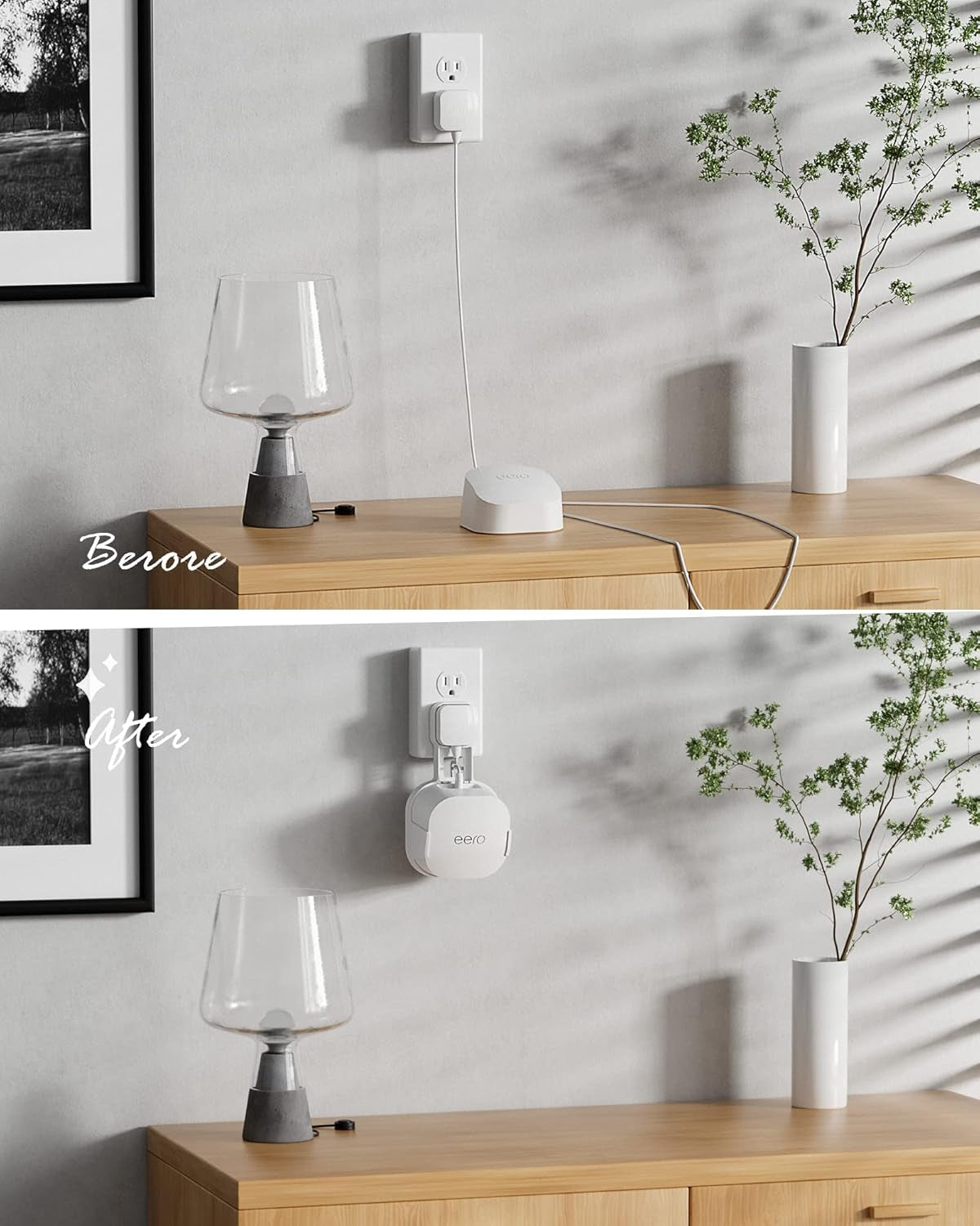 Outlet Wall Mount Holder for Eero 6 or Eero 6+ Mesh Wi-Fi System (3 Pack)