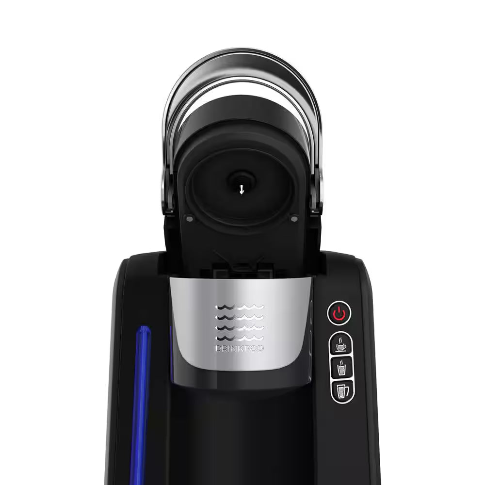 Javapod K-Cup Black Coffee Maker Single Serve Brewer, 10 Cup Refillable or Unlimited Cup In-Line Direct Water Connection