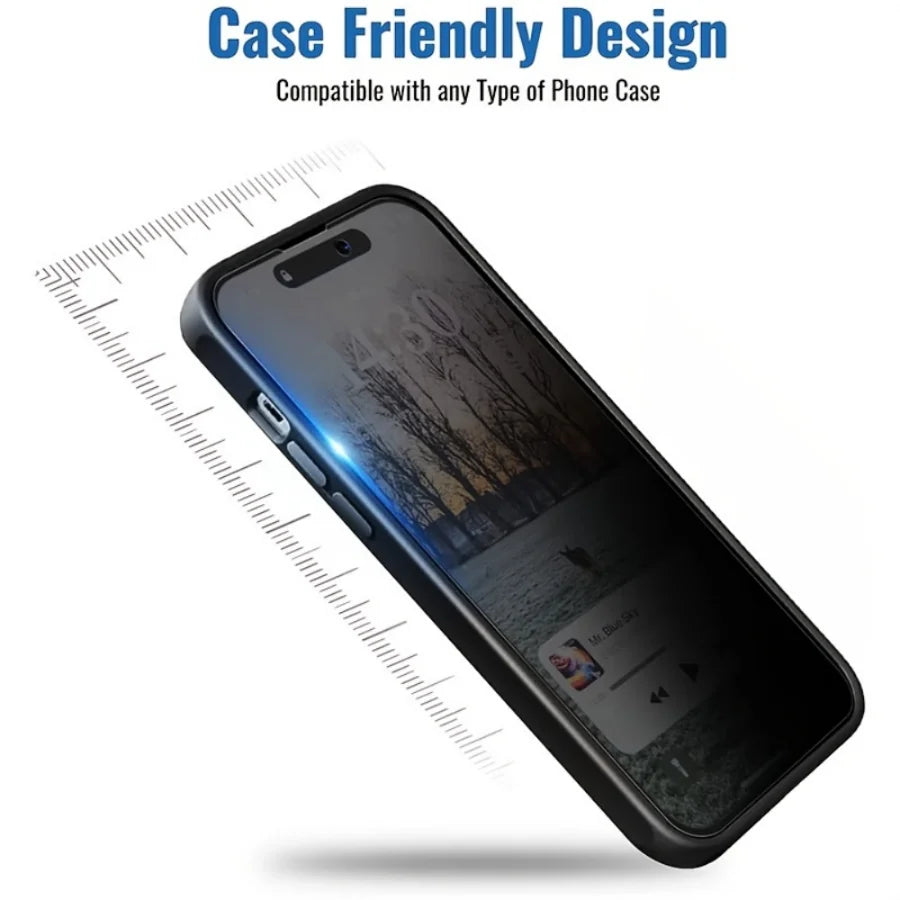 Privacy Screen Protectors for 15 14 13 12 11 Pro Max Privacy Film Tempered Glass for 12 13 Mini