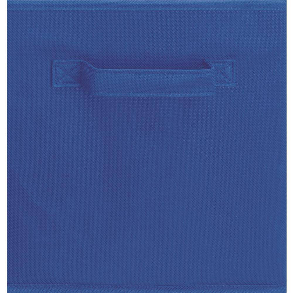11 In. H X 10.5 In. W X 10.5 In. D Blue Fabric Cube Storage Bin