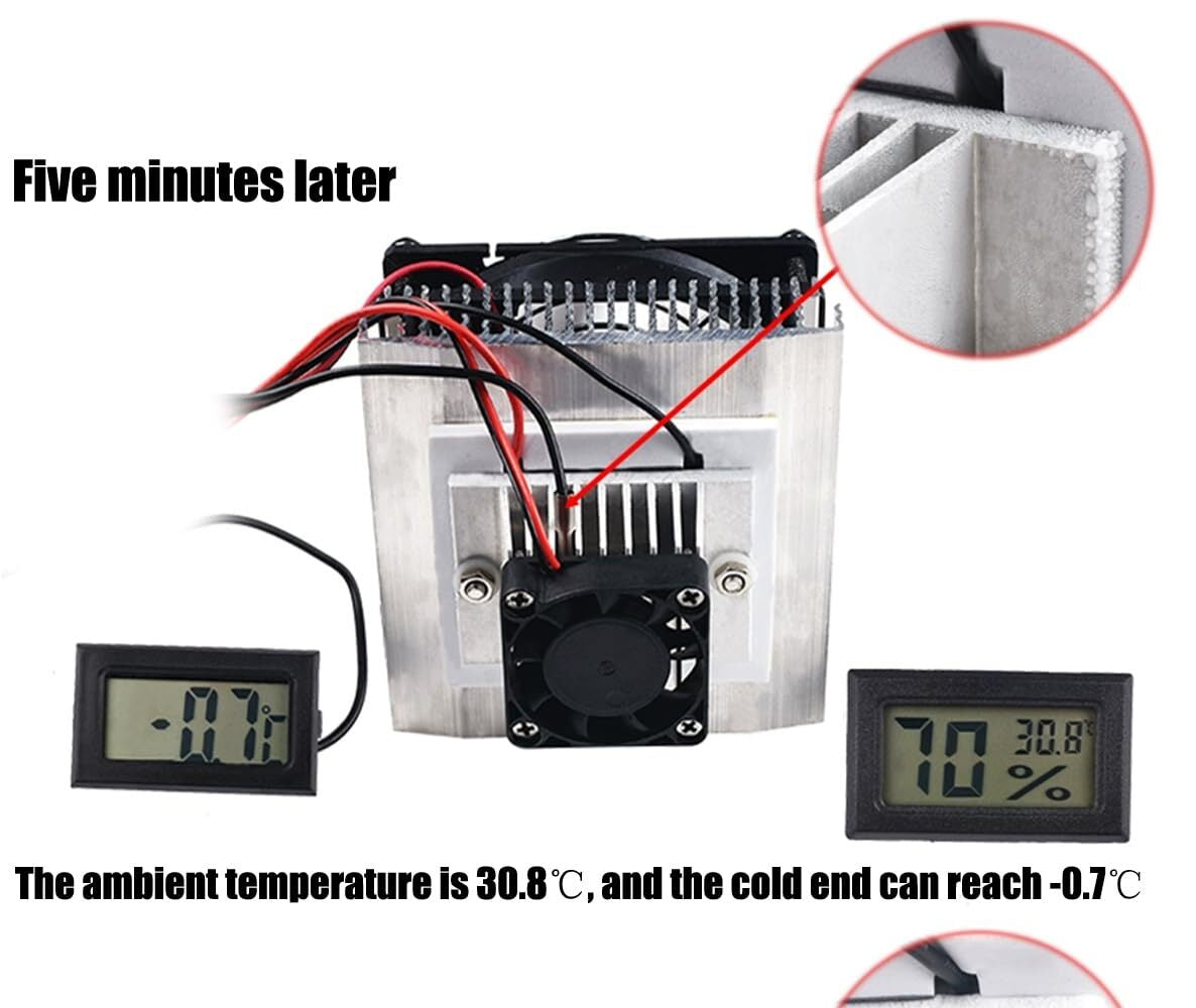 Mini Air Conditioner DC 12V DIY Thermoelectric Peltier Refrigeration Cooling ...