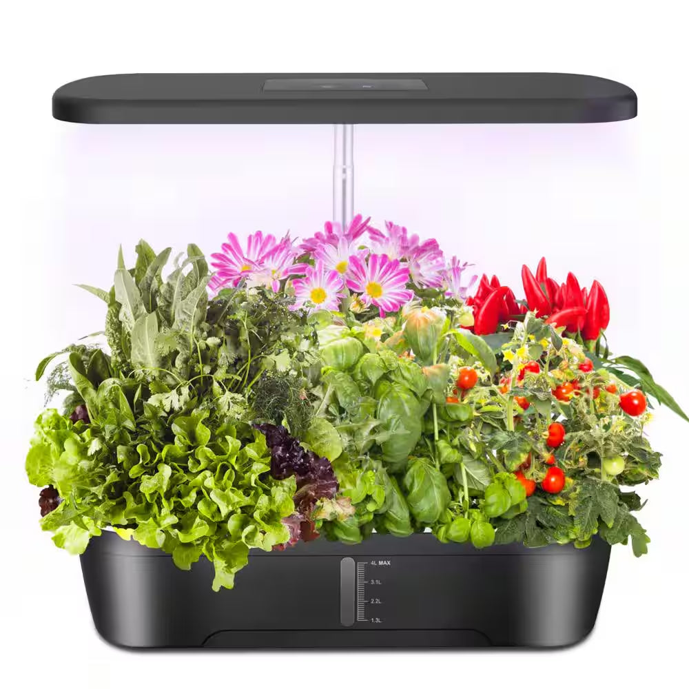 Hydroponics Growing System Kit,12-Pods Indoor Herb Garden W/ LED Grow Light,Silent Pump,Smart Automatic Timer Control