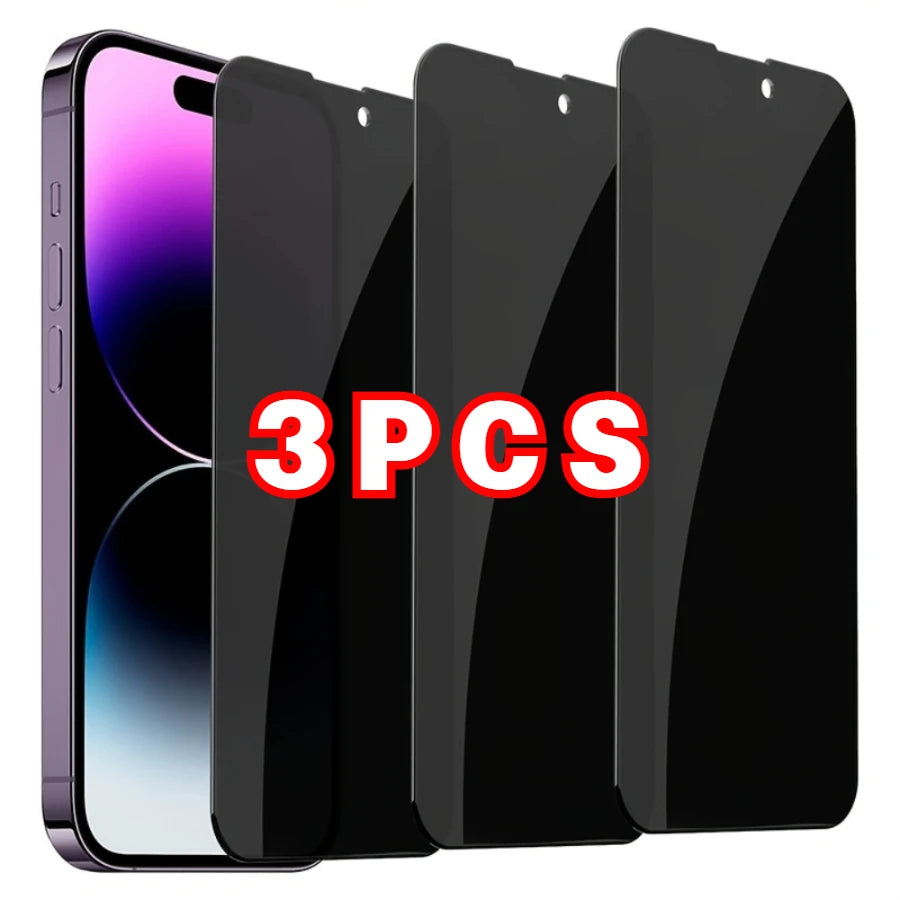 Privacy Screen Protectors for 15 14 13 12 11 Pro Max Privacy Film Tempered Glass for 12 13 Mini