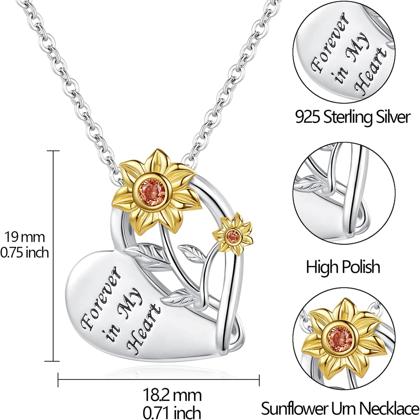 Sterling Silver Urn Neckalce for Ashes for Women: Cremation Jewelry for Women - Ashes Keepsake Pendant Memorial Jewelry Gifts for a Loss of Loved Ones