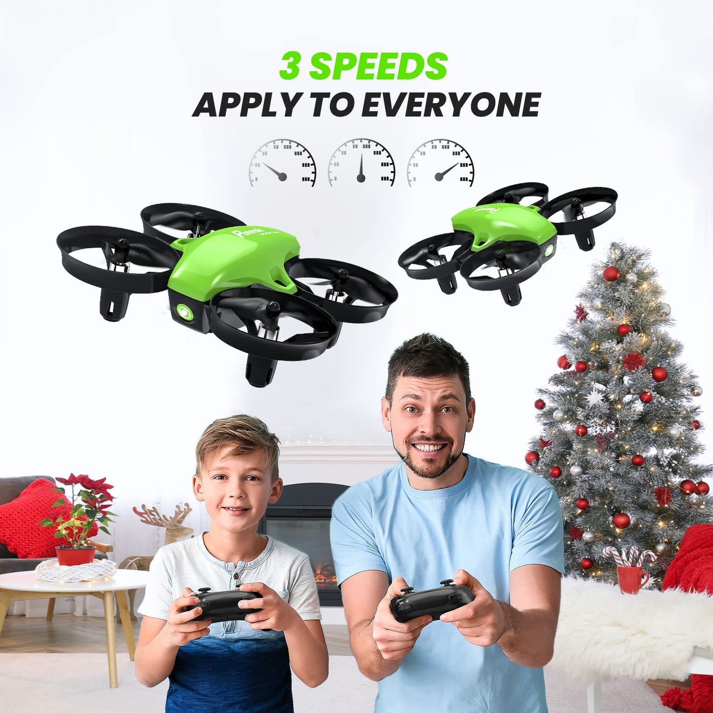 Upgraded A20 Mini Drone Easy to Fly Even to Kids and Beginners, RC Helicopter Quadcopter with Auto Hovering, Headless Mode, 3 Batteries and Remote Control, Gift Choice for Boys and Girls