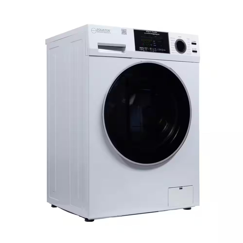 1.62 Cu. Ft./15Lbs Fully Built-In All-In-One Washer Dryer Combo Ventless 110V in White