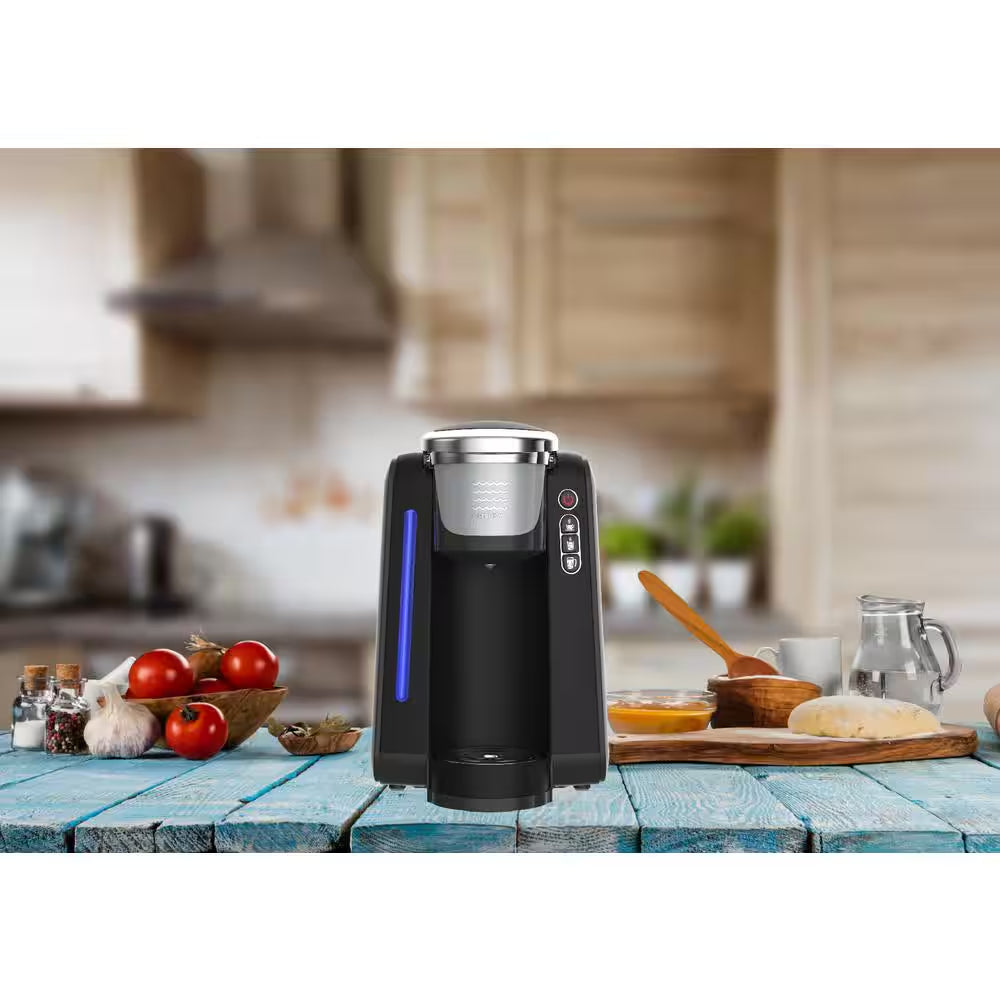 Javapod K-Cup Black Coffee Maker Single Serve Brewer, 10 Cup Refillable or Unlimited Cup In-Line Direct Water Connection