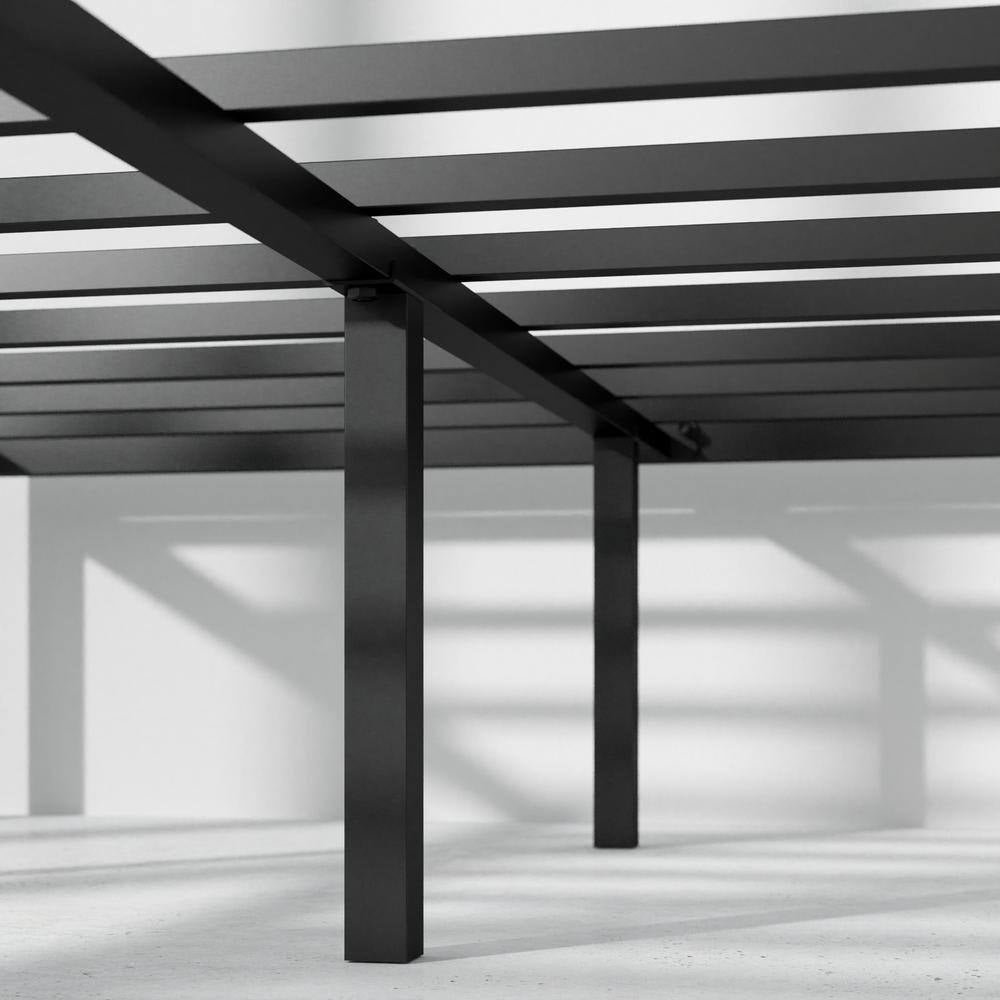 Van 16 Inch Metal Platform Bed Frame with Steel Slat Support, King