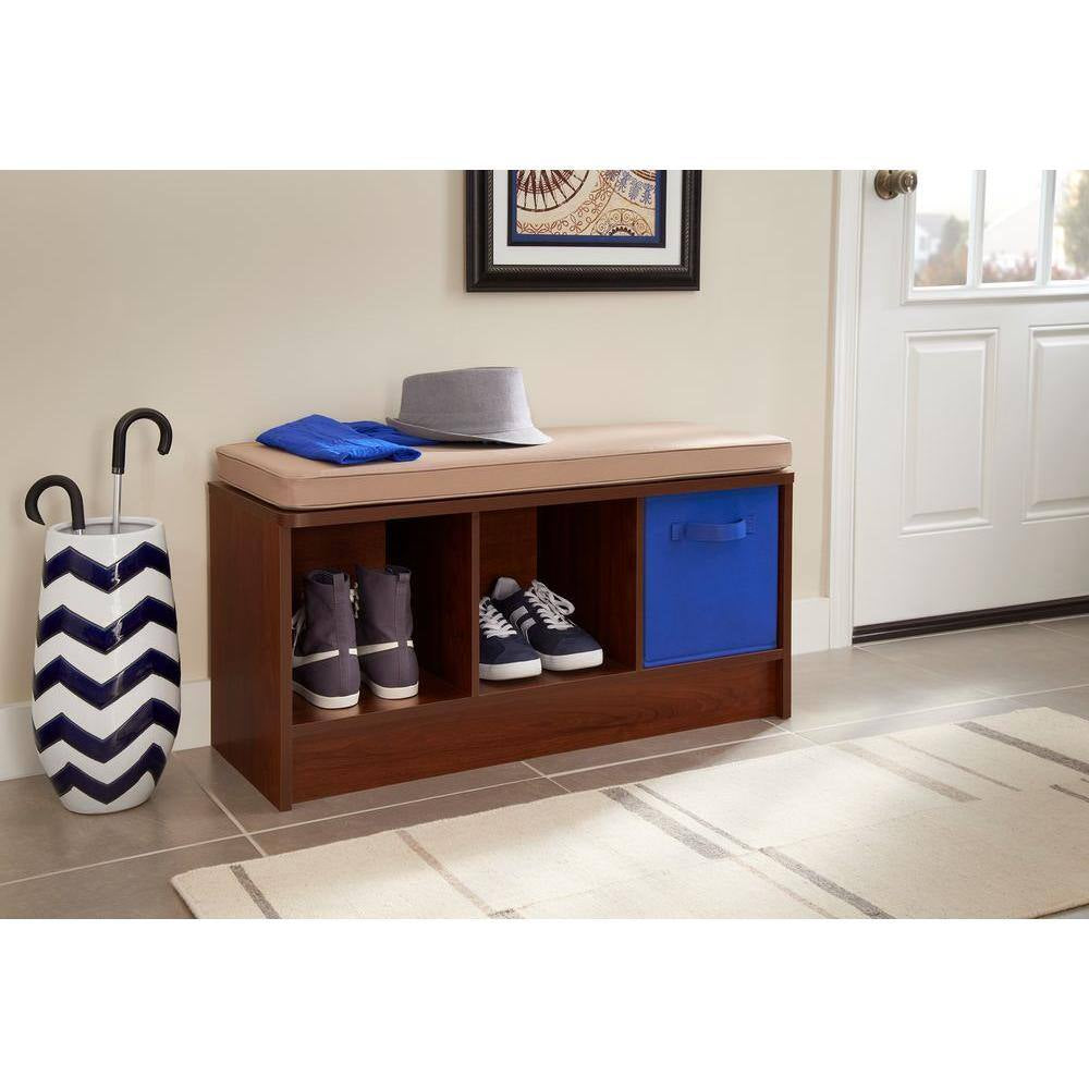 11 In. H X 10.5 In. W X 10.5 In. D Blue Fabric Cube Storage Bin