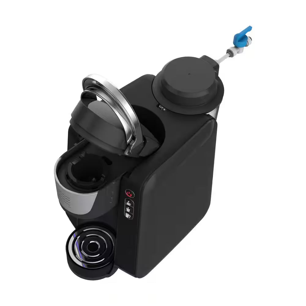 Javapod K-Cup Black Coffee Maker Single Serve Brewer, 10 Cup Refillable or Unlimited Cup In-Line Direct Water Connection