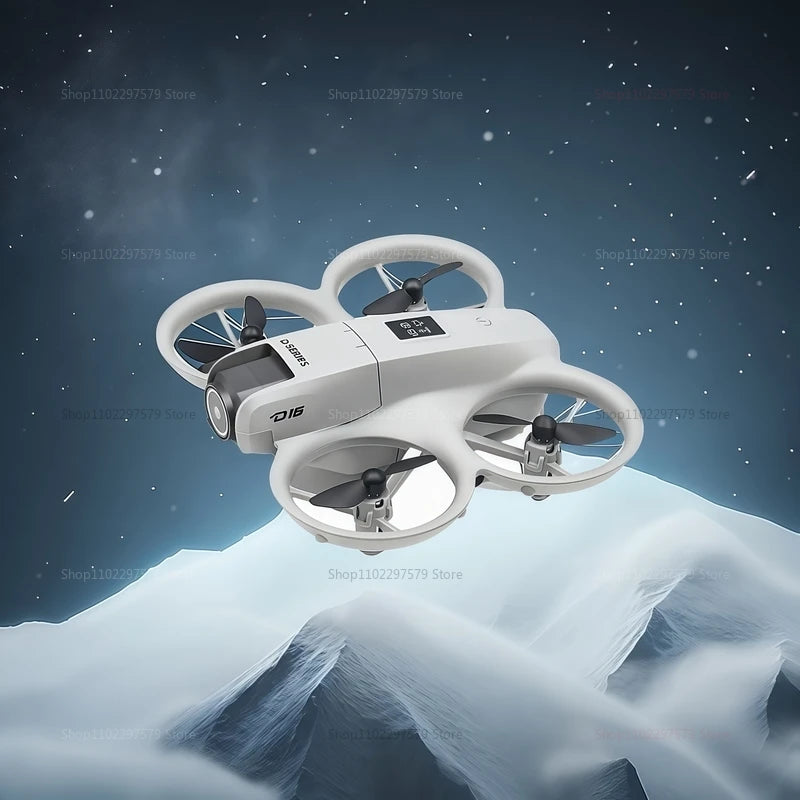 NEW Mini D16 Drone with 180°Adjustable 8K HD Camera Wifi Light Flow Obstacle Avoidance RC Quadcopter Toy Gift Kid Adults Father