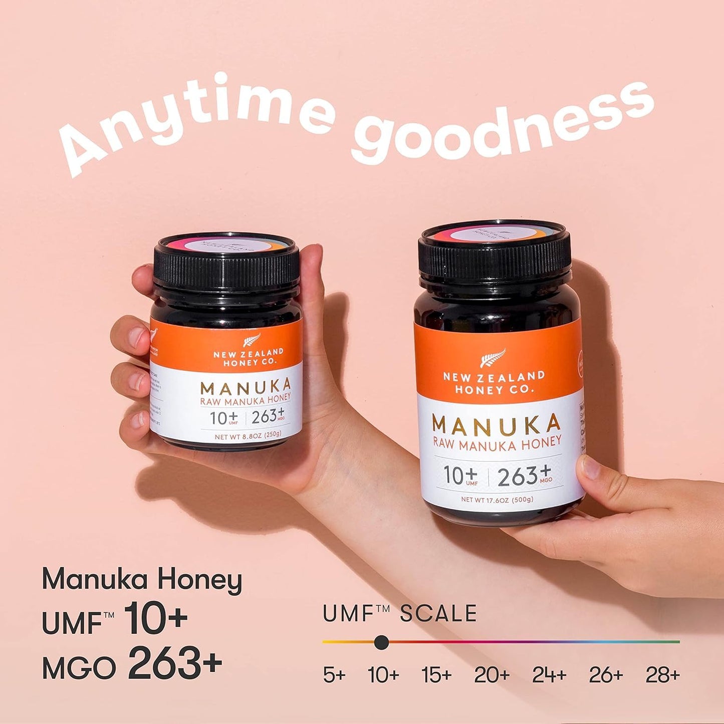 . Raw Manuka Honey UMF 10+ | MGO 263+, 8.8Oz / 250G | Organic Medical Grade Manuka Honey for Daily Wellness, Skin Care & Dogs