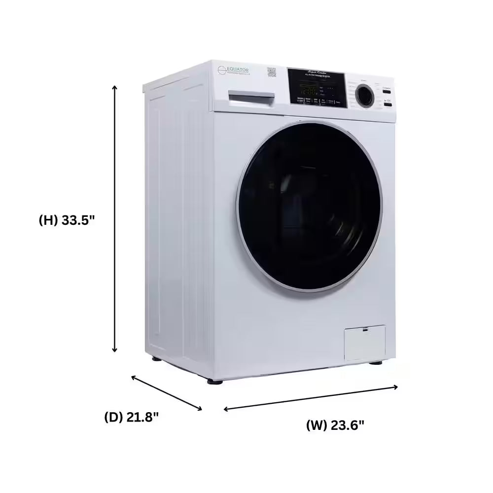 1.62 Cu. Ft./15Lbs Fully Built-In All-In-One Washer Dryer Combo Ventless 110V in White