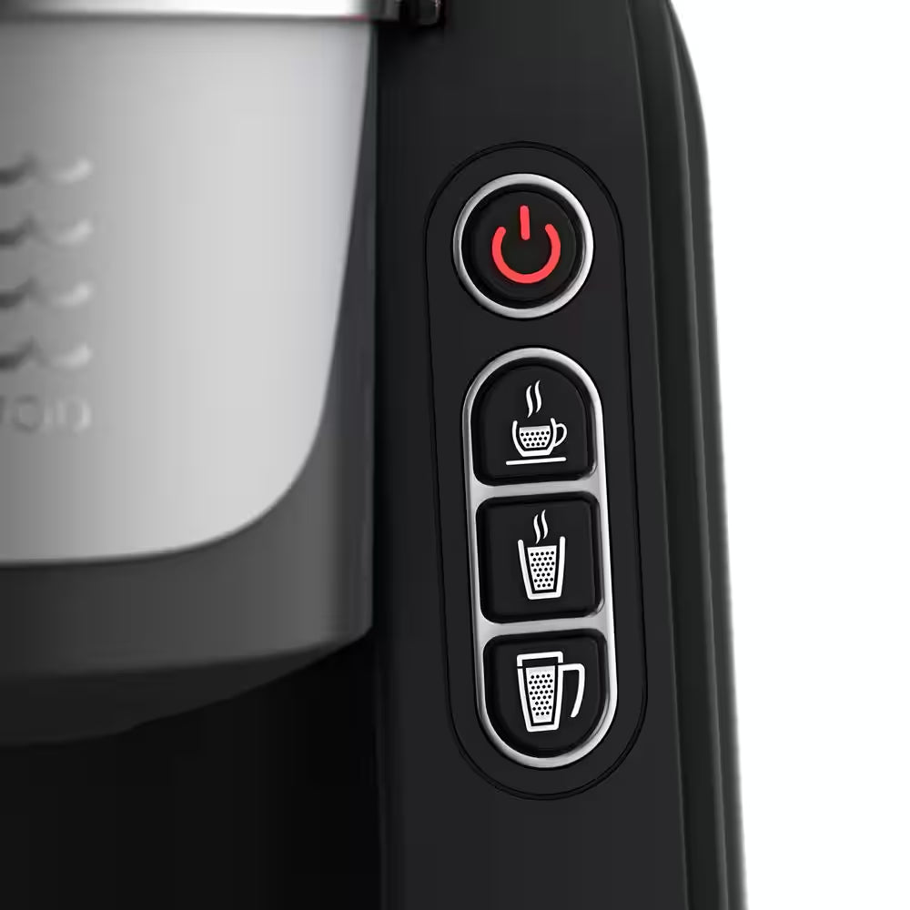 Javapod K-Cup Black Coffee Maker Single Serve Brewer, 10 Cup Refillable or Unlimited Cup In-Line Direct Water Connection