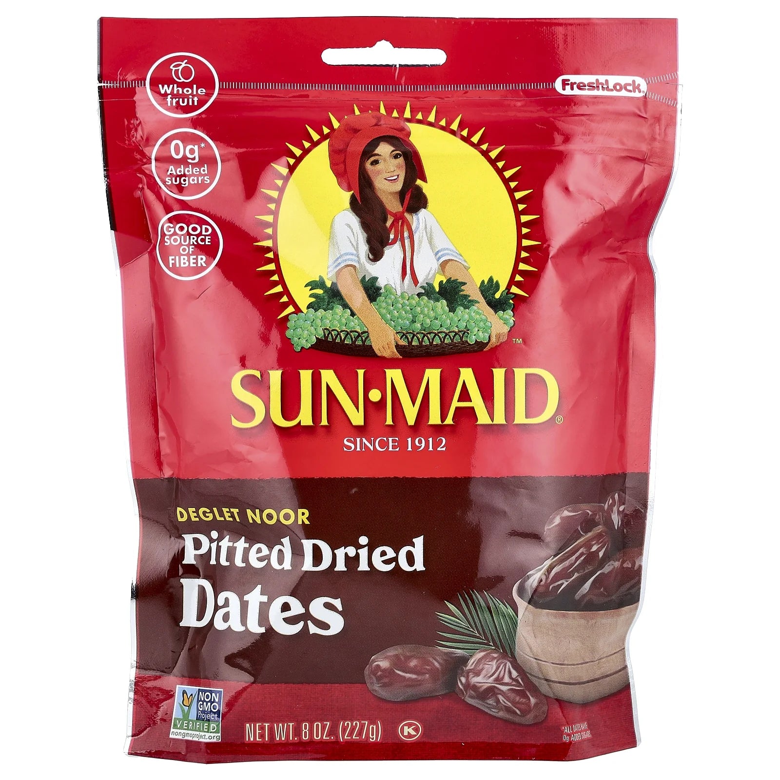 Deglet Noor Pitted Dried Dates, 8 Oz (227 G)