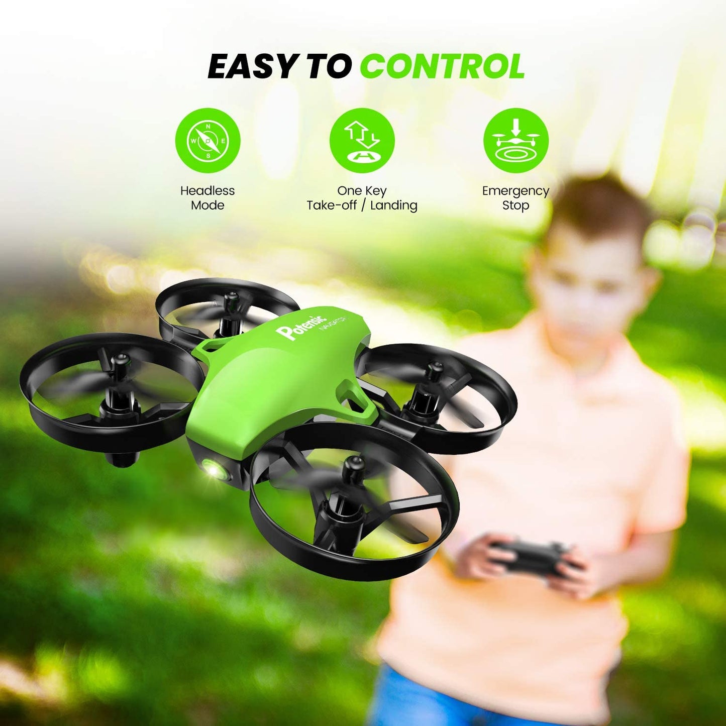 Upgraded A20 Mini Drone Easy to Fly Even to Kids and Beginners, RC Helicopter Quadcopter with Auto Hovering, Headless Mode, 3 Batteries and Remote Control, Gift Choice for Boys and Girls