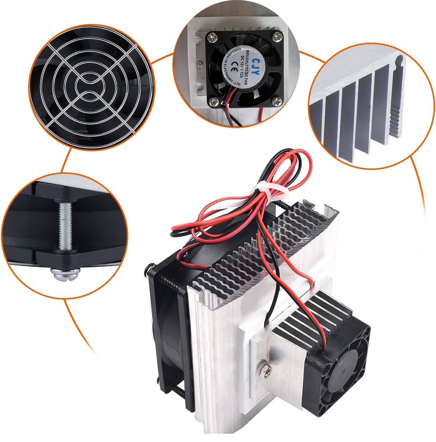 Mini Air Conditioner DC 12V DIY Thermoelectric Peltier Refrigeration Cooling ...