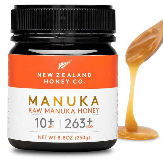 . Raw Manuka Honey UMF 10+ | MGO 263+, 8.8Oz / 250G | Organic Medical Grade Manuka Honey for Daily Wellness, Skin Care & Dogs