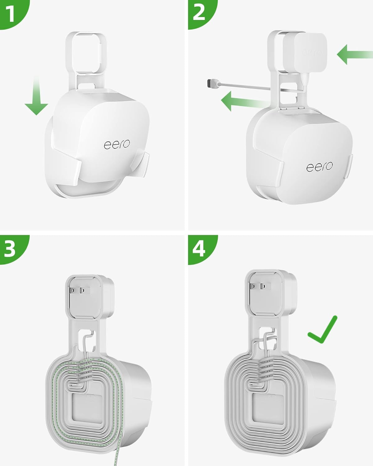 Outlet Wall Mount Holder for Eero 6 or Eero 6+ Mesh Wi-Fi System (3 Pack)