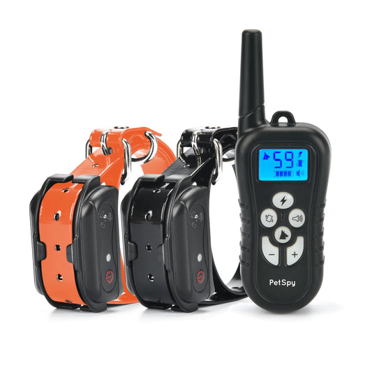 Dual Dog Training Shock Collar for 2 Dogs with Beep, Vibration and Electric Shocking, Rechargeable and Waterproof E-Collar Remote Trainer