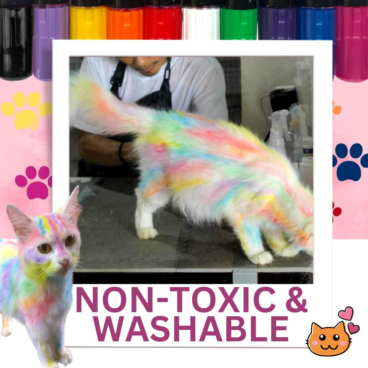 10 Colors Washable Pet Hair Dye Fur Paint for Dog Cat Marking Painting